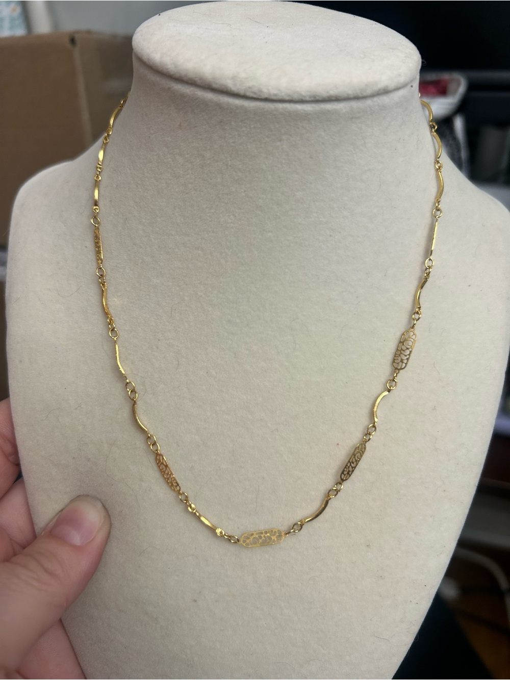 Gold toned necklace- costume
